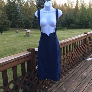 Pencil skirt with suspenders